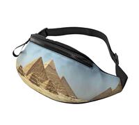 Marsupio per sport all'aria aperta e borsa da petto casual unisex regolabile per escursionismo, corsa, ciclismo, Piramide Egiziana Vintage, taglia unica