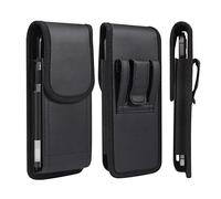 Marsupio per telefono cellulare, da uomo, con clip da cintura da 6,5 pollici, in pelle, per Samsung Galaxy S23+ Plus S22+ S21+ S20+ S10+ S9+ S8+ S21 FE S20 FE A54 A53 A52 A51 A50, nero