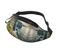 Marsupio per uomini e donne, alla moda, con cintura regolabile, per viaggi, sport, corsa, canoa al chiaro di luna, Allagash River 1, stampa, Irlanda All'aperto Contea di Clare The Cliffs 1, Taglia