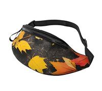 Marsupio per uomini e donne, alla moda, con cintura regolabile, per viaggi, sport, corsa, incorniciare fiori lilla con stampa floreale, Zucca autunnale., Taglia unica