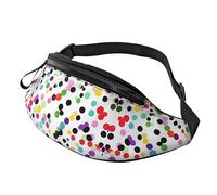 Marsupio per uomini e donne, alla moda, con cintura regolabile, per viaggi, sport, corsa, stampa con due gechi, Twister Pois, Taglia unica