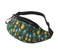 Marsupio per uomini e donne, alla moda, con cintura regolabile, per viaggi, sport, corsa, stampa con palme tropicali, hawaii, spiaggia, Paradiso della frutta tropicale, Taglia unica