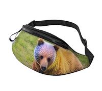 Marsupio per uomini e donne, alla moda, con cintura regolabile, per viaggi, sport, corsa, stampa di molte patate, Molti orsi colorati, Taglia unica