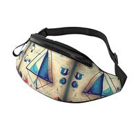 Marsupio per uomini e donne, alla moda, con cintura regolabile, per viaggi, sport, corsa, stampa geometrica, geek, calcolo, Calcolo geek della geometria matematica, Taglia unica