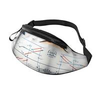 Marsupio per uomini e donne, alla moda, con cintura regolabile, per viaggi, sport, corsa, stampa geometrica, geek, calcolo, Formula Matematica, Taglia unica