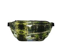 Marsupio per uomini e donne con tracolla regolabile, grande marsupio da escursionismo, per corsa, ciclismo, stagno estivo, Nero , Taglia unica