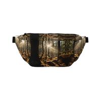 Marsupio per uomini e donne con tracolla regolabile, grande marsupio da escursionismo, per corsa, ciclismo, motivo fascio luminoso, Nero , Taglia unica