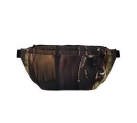 Marsupio per uomini e donne con tracolla regolabile, grande marsupio da trekking per corsa, ciclismo, modelli Mighty Highland Yak, nero, taglia unica, Nero , Taglia unica