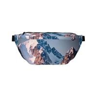 Marsupio per uomini e donne con tracolla regolabile, grande marsupio da trekking per corsa, ciclismo, top of the innevato montagne fantasie, nero, taglia unica, Nero , Taglia unica