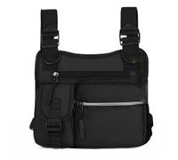 Marsupio per uomini e donne, zaino sportivo da petto, per ciclismo, escursionismo, allenamento, gilet, Nero , 9.06*9.84*1.57in