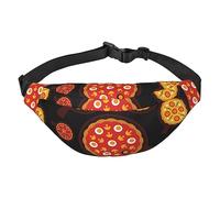 Marsupio per uomo donna modello pizza stampato borsa a tracolla borsa a tracolla grande borsa a tracolla per sport corsa viaggi, Pizza Food, Taglia unica