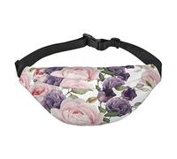 Marsupio per uomo donna modello pizza stampato borsa a tracolla borsa a tracolla grande borsa a tracolla per sport corsa viaggi, Rosa, Taglia unica