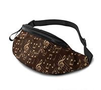 Marsupio per Uomo Donna, Music Sound Marsupio con Cintura Tasca a Tracolla Regolabile Borsa a Tracolla Borsa sul Petto per Viaggiare Escursionismo Ciclismo Corsa