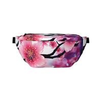 Marsupio per uomo e donna, colore viola, con cinghia regolabile, alla moda, da viaggio, Bellissimo fiore., Taglia unica