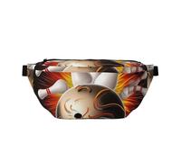 Marsupio per uomo e donna, con barboncino e cinghia regolabile, alla moda, da viaggio, Vintage Sport Palla da bowling, Taglia unica