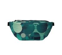 Marsupio per uomo e donna, con coniglio che mangia torta, con cinghia regolabile, alla moda, marsupio da viaggio, Motivo verde., Taglia unica