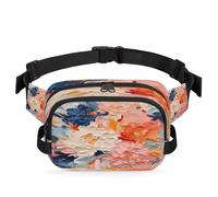 Marsupio per uomo e donna, con crisantemo dipinto a olio, regolabile e impermeabile, per viaggi, sport, escursionismo, corsa, Pittura A Olio Arte Crisantemo, Taglia unica