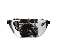 Marsupio per uomo e donna, con girasoli, con cinghia regolabile, alla moda, marsupio da viaggio, Bulldog francese., Taglia unica