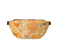 Marsupio per uomo e donna, con gocce d'acqua sui fiori, con cinghia regolabile, alla moda, da viaggio, Molte forme di cuore, Taglia unica