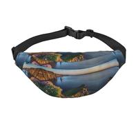 Marsupio per uomo e donna, con stampa della contea di Clare The Cliffs, in poliestere, per viaggi, passeggiate, sport, con cinghia regolabile, Multicolore, Taglia unica, Zaini Sling