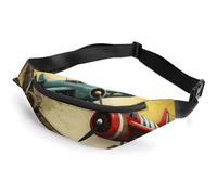 Marsupio per uomo e donna, marsupio a tracolla con aerei diversi, per viaggi, passeggiate, corsa, marsupio, 36 x 15 cm, Style-2, Style-2, 36 x 15 cm, Multicolore, Taglia unica, Zaini Sling