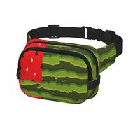 Marsupio per uomo e donna, marsupio per escursionismo, corsa, ciclismo, palestra, sport all'aria aperta, viaggi, anguria, bandiera americana