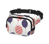 Marsupio per uomo e donna, marsupio per escursionismo, corsa, ciclismo, palestra, sport all'aria aperta, viaggi, 4 luglio, palloncino per il giorno dell'indipendenza