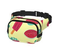 Marsupio per uomo e donna, marsupio per escursionismo, corsa, ciclismo, palestra, sport all'aria aperta, viaggi, con foglie di anguria