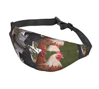 Marsupio per uomo e donna, marsupio regolabile a tracolla, borsa a tracolla con galline, nero, taglia unica, Come nella foto, Taglia unica, Zaino da escursionismo