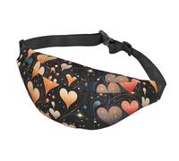 Marsupio per uomo e donna, marsupio regolabile a tracolla, marsupio con simboli multipli, nero, taglia unica, Come nella foto, Taglia unica, Zaino da escursionismo