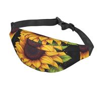 Marsupio per uomo e donna, marsupio regolabile in vita, borsa a tracolla con scritta "Blessed to be called", marsupio con girasole, nero, taglia unica, Come nella foto, Taglia unica, Zaino da