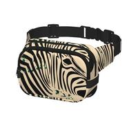 Marsupio per uomo e donna, marsupio sportivo, marsupio per viaggi, escursionismo, corsa, macchie di inchiostro zebrato con animali