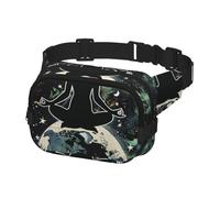 Marsupio per uomo e donna, marsupio sportivo, marsupio per viaggi, escursionismo, corsa, meditazione terrestre pianeta, Multicolore, Taglia unica, Cintura per soldi