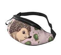 Marsupio per uomo e donna, zaino a tracolla ovunque con animali scandinavi, Riccio dei cartoni animati, Taglia unica