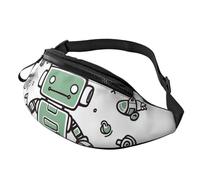 Marsupio per uomo e donna, zaino a tracolla ovunque con animali scandinavi, Robot Linea, Taglia unica