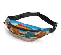 Marsupio personalizzato con cinghia regolabile, grazioso marsupio a tracolla a forma di capra, borsa casual per viaggi, sport, corsa, escursionismo, Palla da spiaggia variopinta delle infradito,