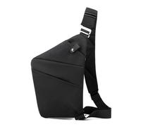 Marsupio Petto Uomo Borsa a tracolla antifurto personale da viaggio Mini Borse a uomo a monospalla for il tempo libero a antispruzzo(Black,Right Shoulder)