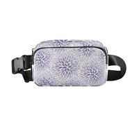 Marsupio piccolo marsupio con cinturino regolabile alla moda borsa a tracolla tracolla lilla fiori motivo astratto viola uomo donna per allenamento corsa escursionismo, Fiori lilla modello astratto