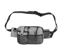 Marsupio porta attrezzi, 24 x 18 x 2 cm, organizer regolabile, tessuto Oxford 600D, design multi-tasca per infermieri e tecnici (grigio collisione)