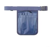 Marsupio porta attrezzi con cintura regolabile, tessuto Oxford, resistente agli strappi e leggero, scomparti multipli per penne e strumenti, ideale per medici e artigiani, nero (blu)