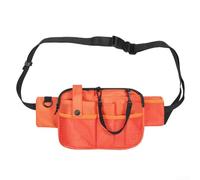 Marsupio porta attrezzi con materiale impermeabile, design intelligente con tasca e cintura regolabile per un comodo utilizzo e un accesso organizzato alla fornitura, Arancione