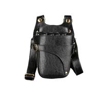 Marsupio Porta Forbici Da Parrucchiere Salone Parrucchiere Barbiere Parrucchiere Fondina Custodia Forbici Parrucchiere Borsa for Parrucchiere, Stilista, Barbiere(Black)