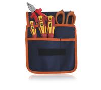 Marsupio Porta Utensili Elettricista con Pinza, Giraviti e Forbice - ETELEC T6701, 3 Scomparti Professionali