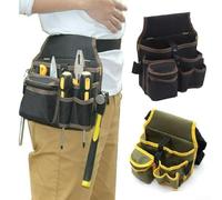 Marsupio portautensili con tasche multiple e cinghia regolabile, perfettamente adatto per tutte le tue esigenze (verde + giallo)