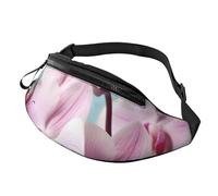 Marsupio primaverile con orchidea e farfalle, per uomo e donna, borsa a tracolla impermeabile per sport all'aria aperta