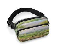 Marsupio primaverile con paesaggio primaverile, borsa a tracolla con cerniera, marsupio con cinghia regolabile