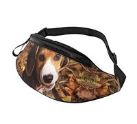 Marsupio primaverile con scritta "Happy Easter Holiday", per uomo e donna, alla moda, regolabile, per viaggi, sport, passeggiate, Simpatico cagnolino., Taglia unica