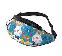 Marsupio primaverile con scritta "Happy Easter Holiday", per uomo e donna, alla moda, regolabile, per viaggi, sport, passeggiate, Primavera Buona Vacanza Pasqua, Taglia unica