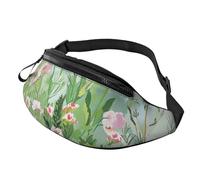 Marsupio primaverile con stampa di erbe aromatiche, unisex, con tracolla regolabile, per escursionismo, corsa, viaggi, ciclismo