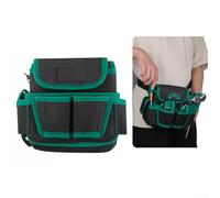 Marsupio professionale per attrezzi da falegname, in tessuto 600D, con tasche multiple, custodia per tecnici per cantieri, 20 x 19,8 cm (A)